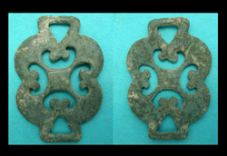 Harness, Cavalry, Strap Junction, Openwork, Pelta Motif, Rare!